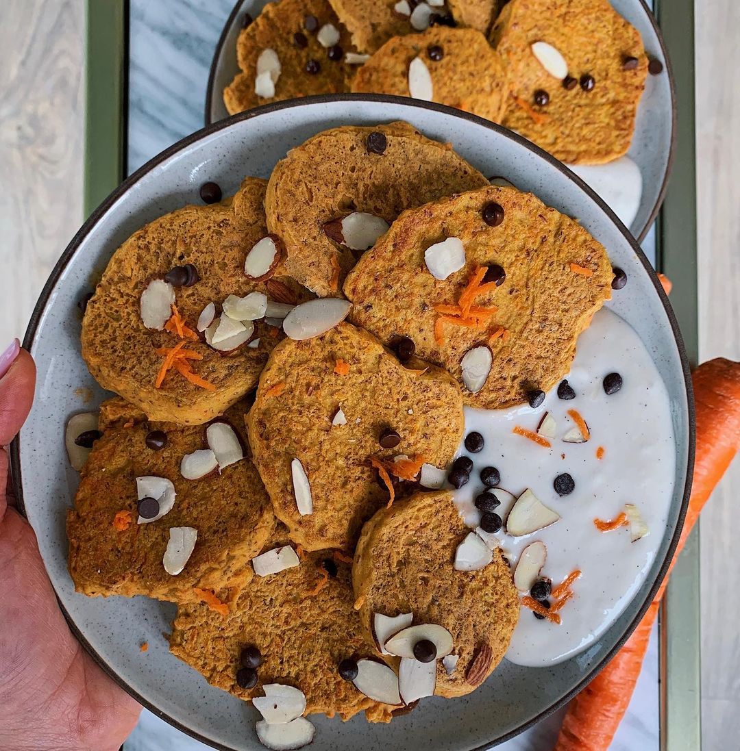 Vegan Carrot Cake Pancakes