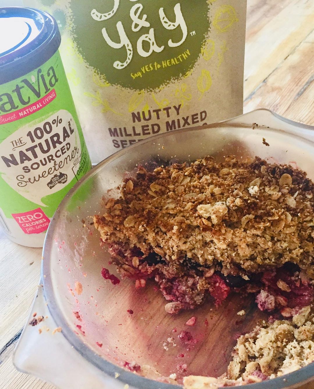 Strawberry and Cherry Crumble