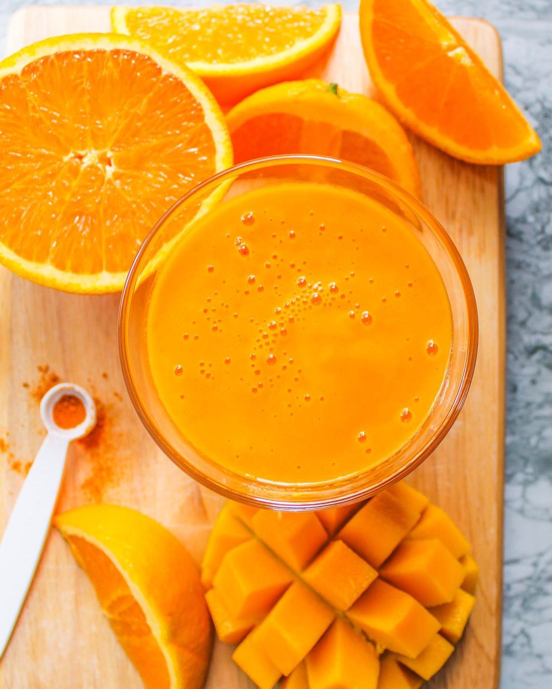 Refreshing Mango Orange Lassi
