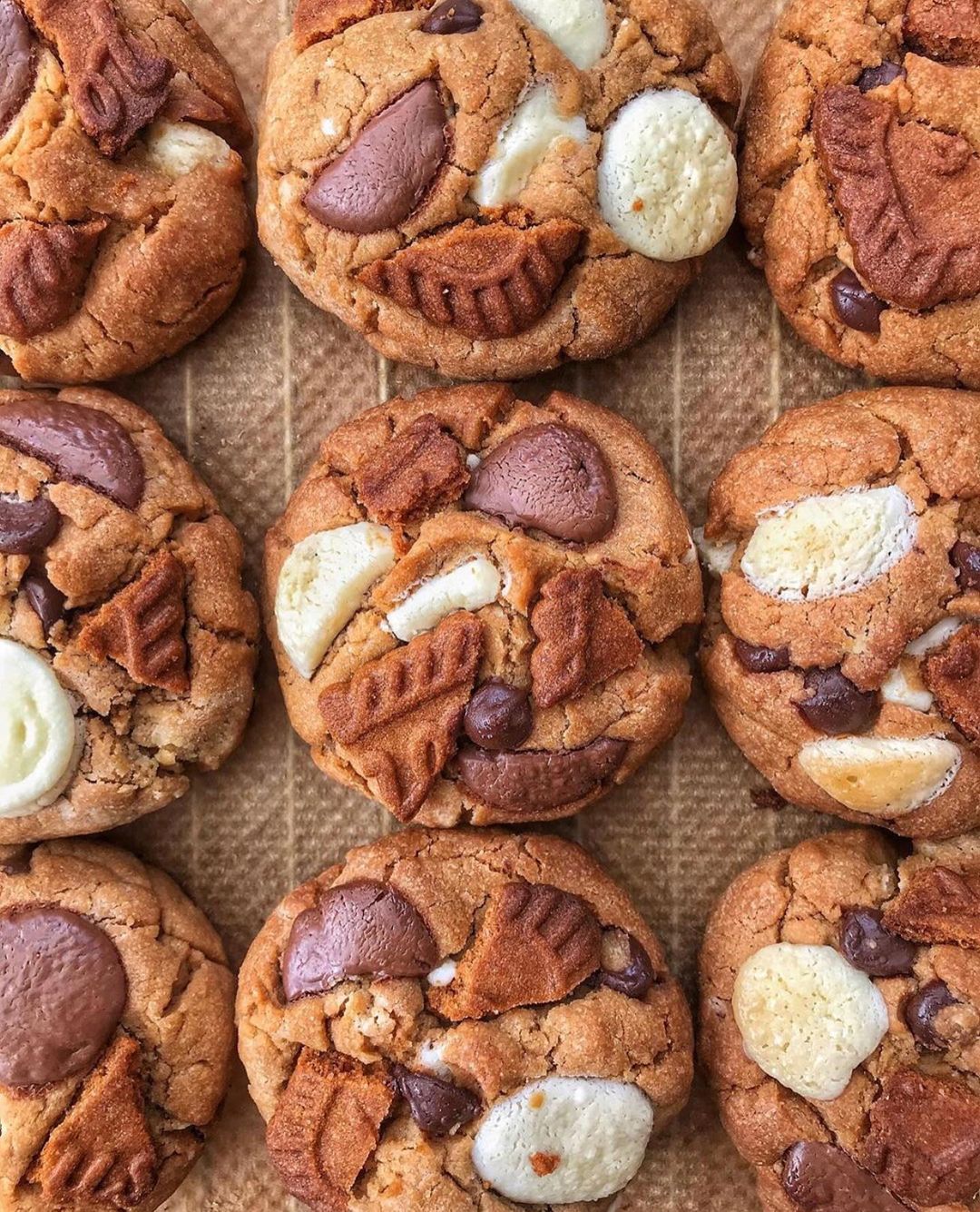 Vegan Double Choc Biscoff Cookies