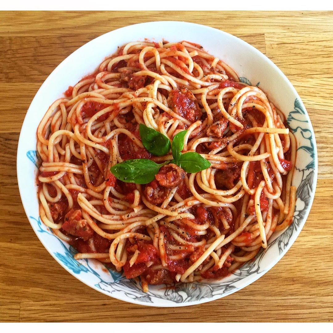 15 Minute Sausage Spaghetti Bowl