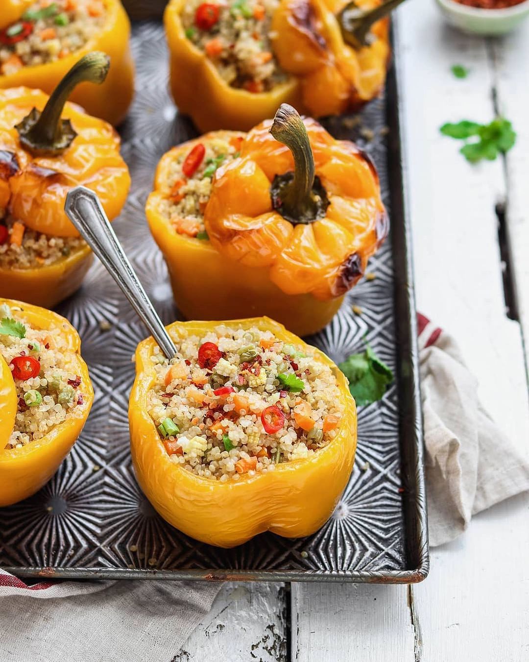Delicious Quinoa Stuffed Bell Peppers