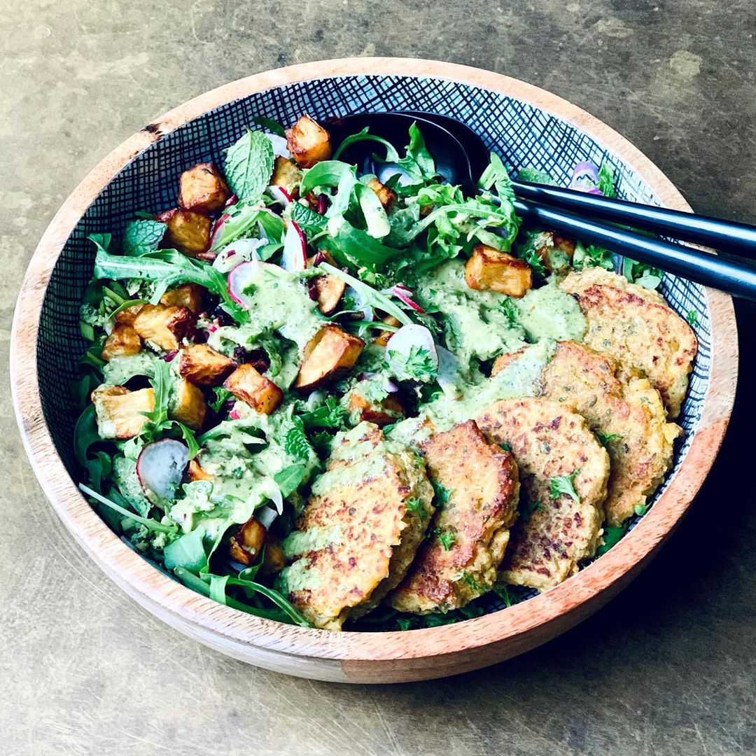 Sweet Potato and Mint Salad