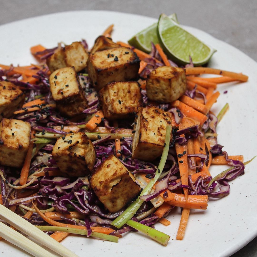 Crunchy Miso Tofu Salad