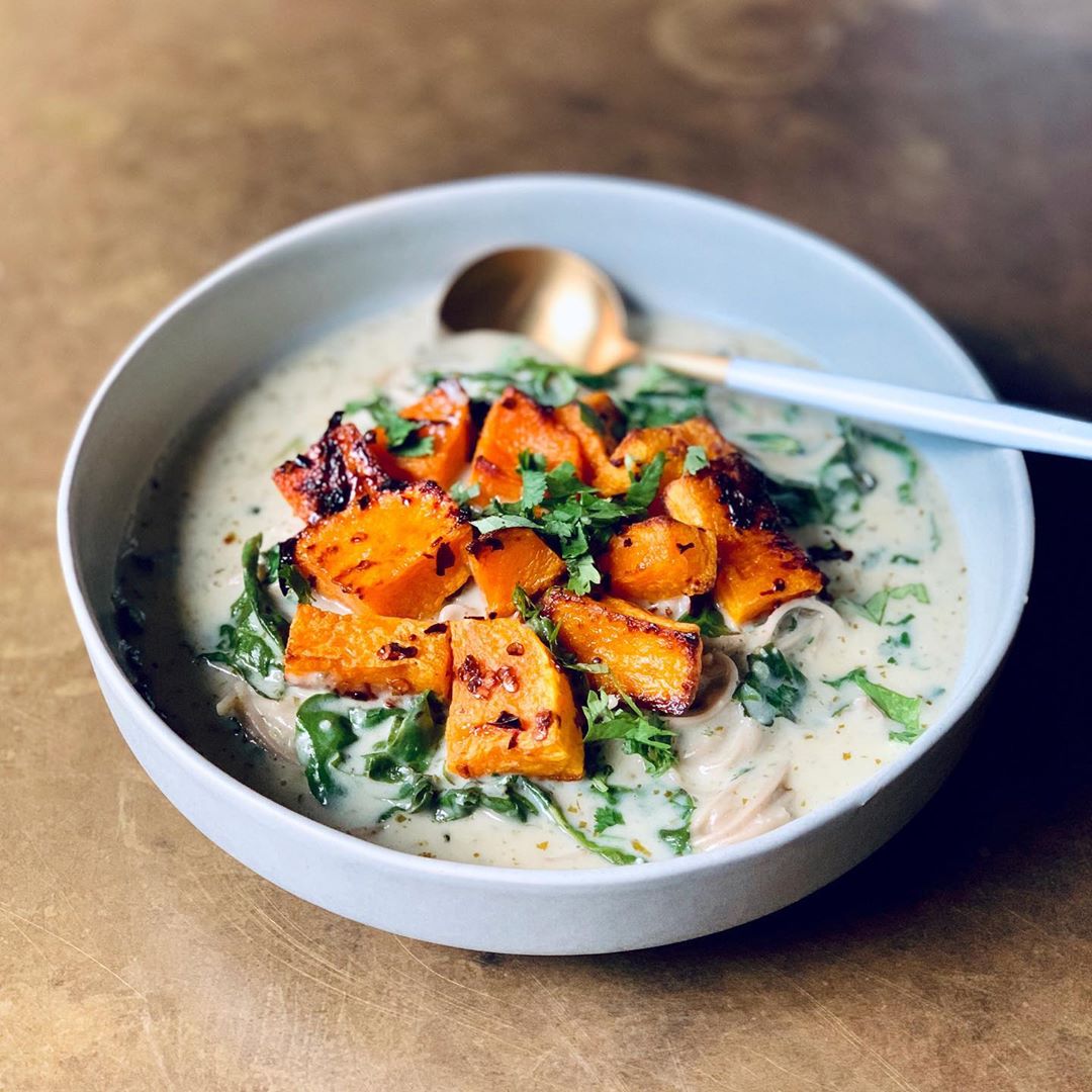 Butternut Chilli Soba Noodles with Lime, Ginger, and Coconut