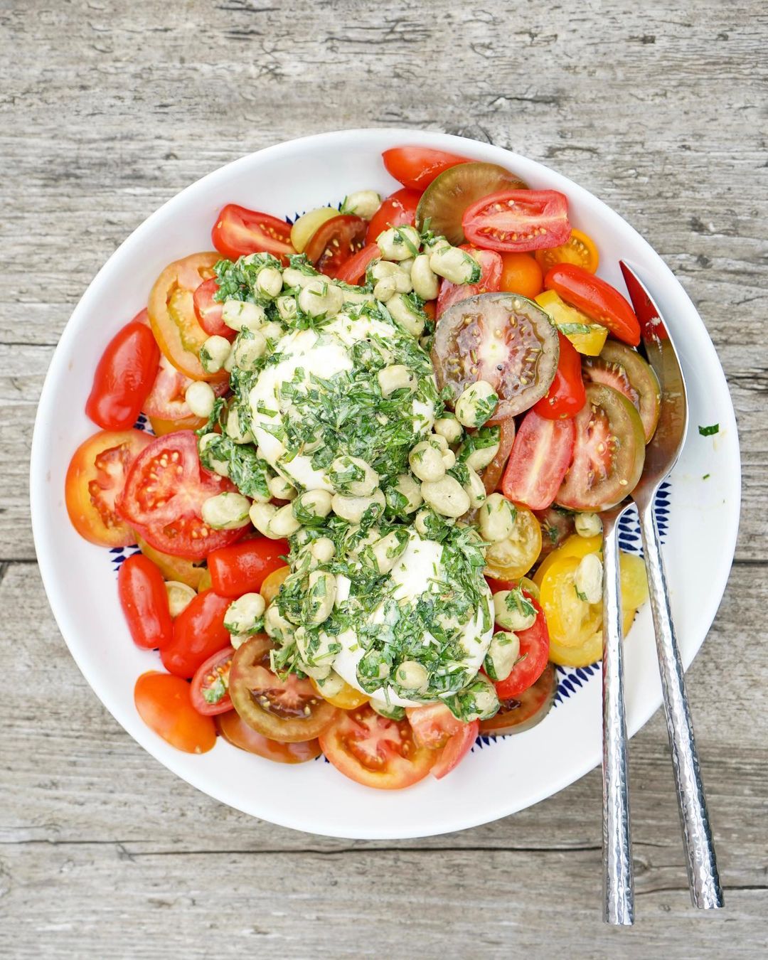 Perfect Summer Salad with Tomatoes and Burrata