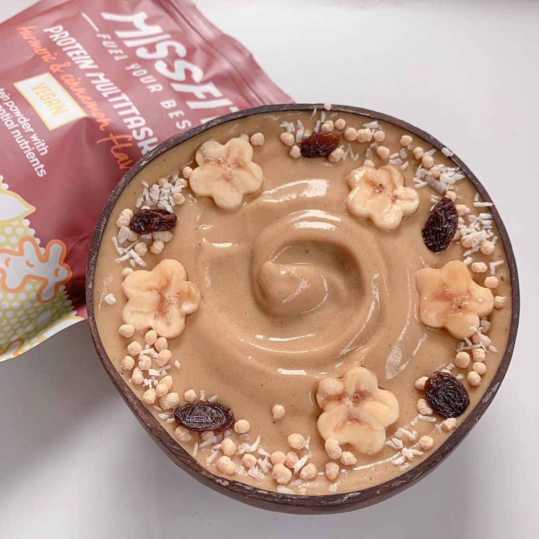 Turmeric Cinnamon Protein Smoothie Bowl