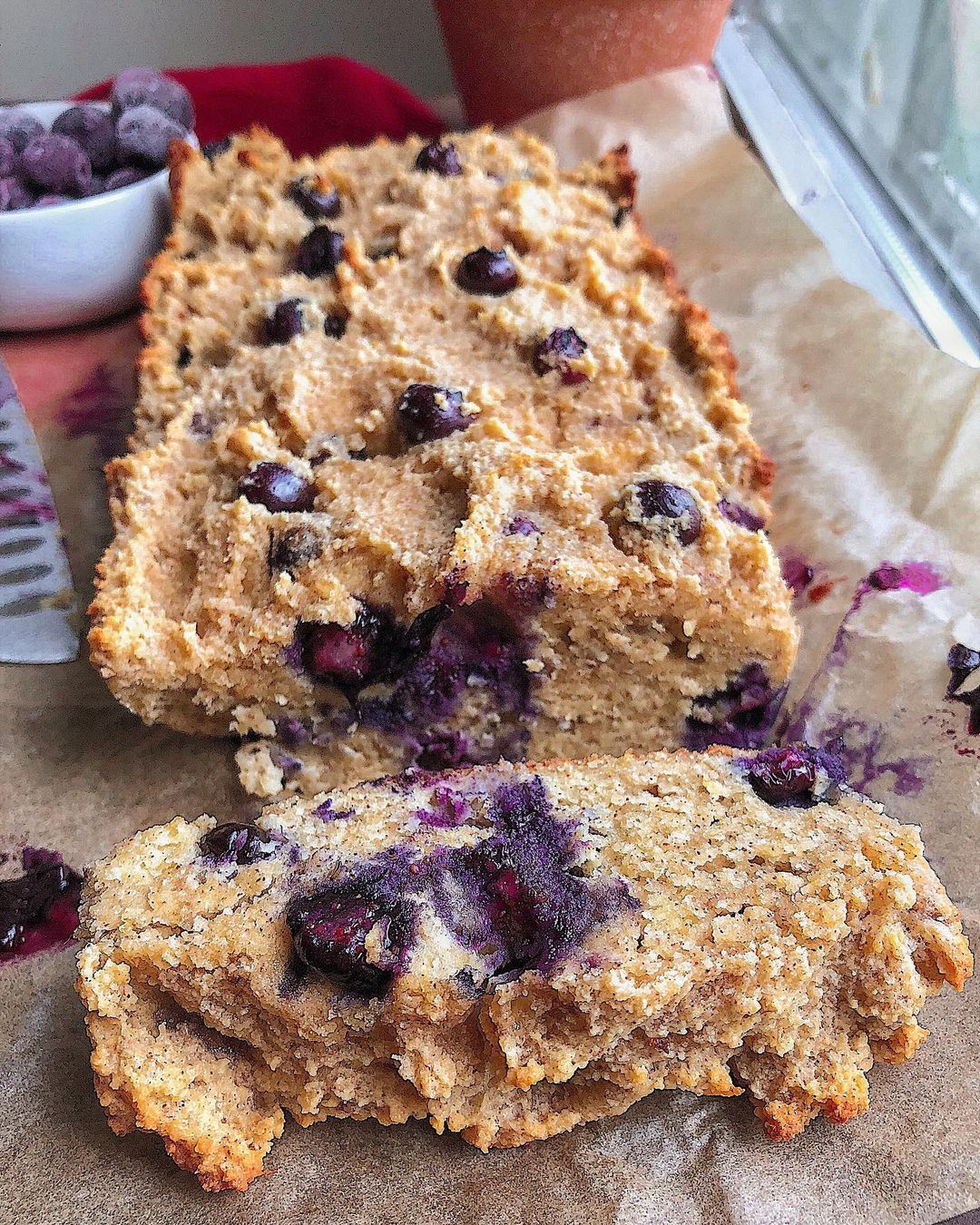 Paleo Gluten-Free Lemon Blueberry Banana Bread