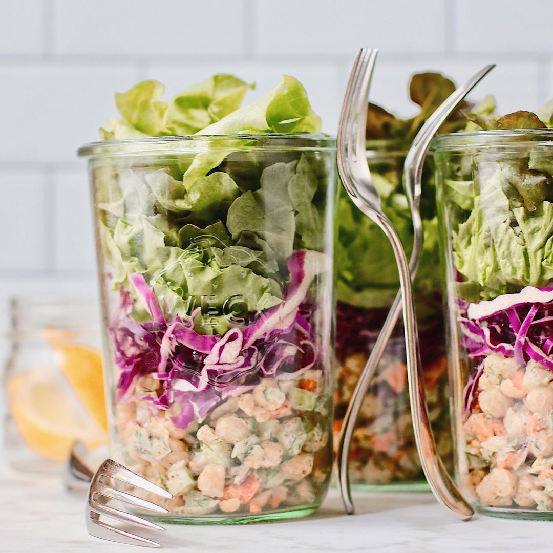 Chickpea Tuna Salad Jars