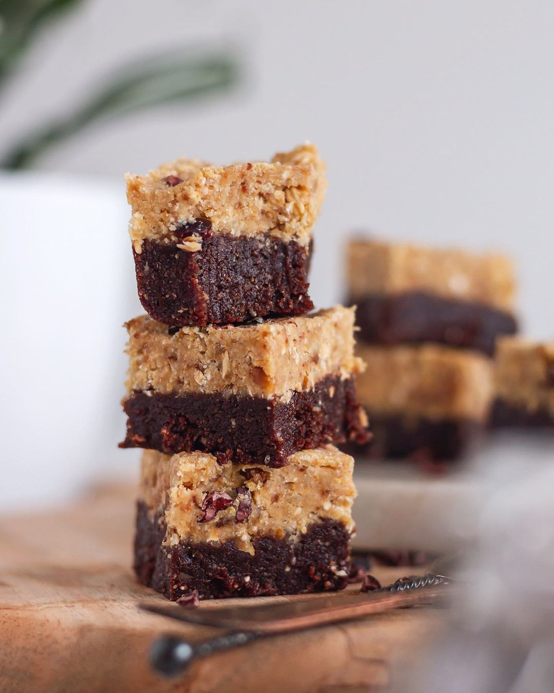 Vegan Peppermint Brownie with Cookie Dough