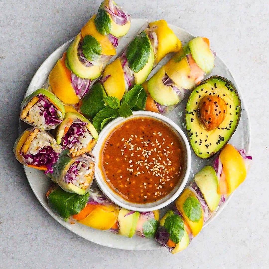 Mango Avocado Spring Rolls