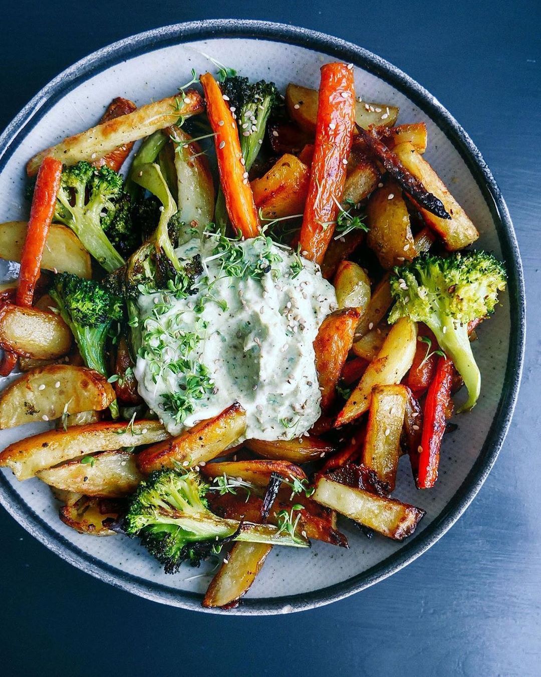 Dinner Ideas: Roasted Veggies and Homemade Tzatziki