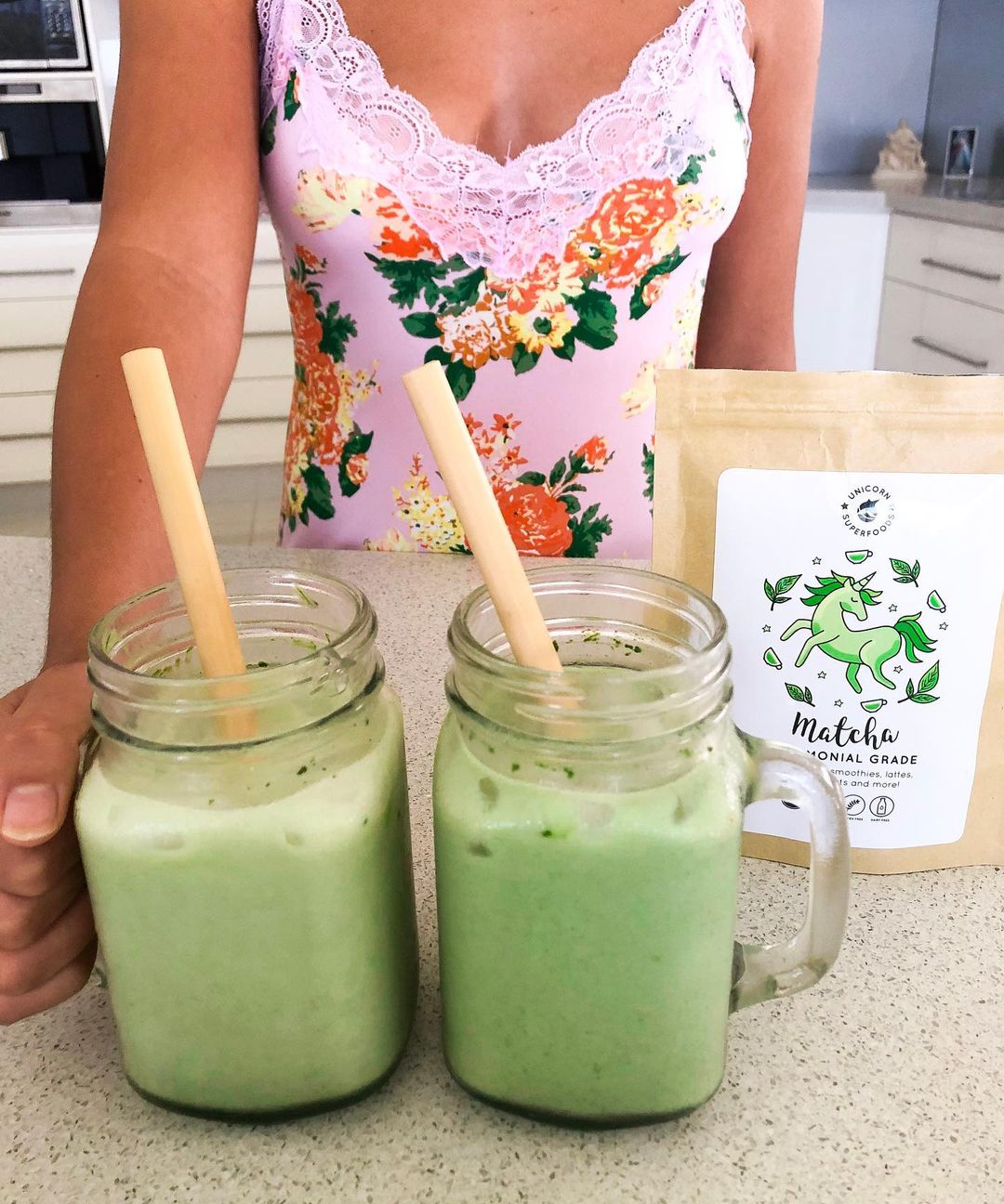 Delicious Iced Matcha Lattes Beverage