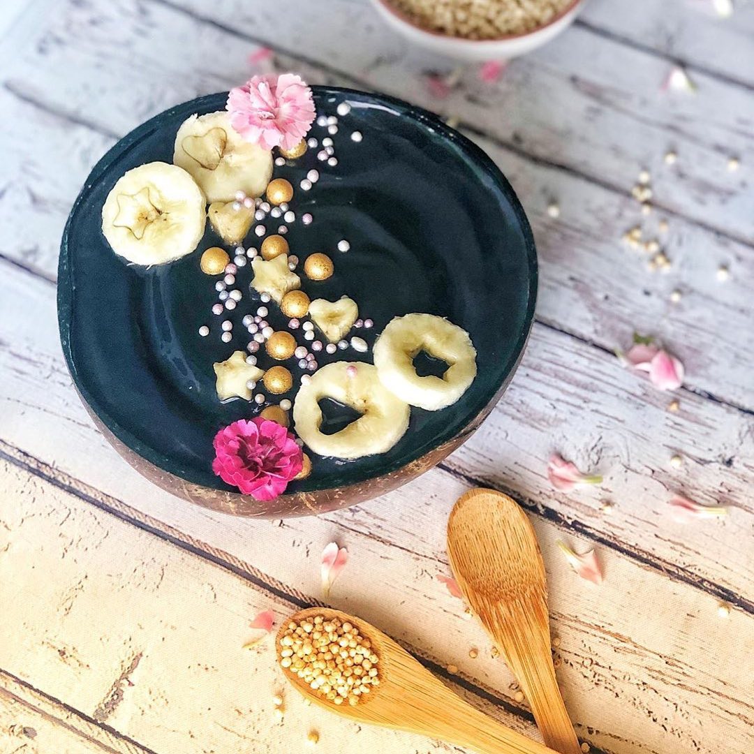 Charcoal Banana Smoothie Bowl