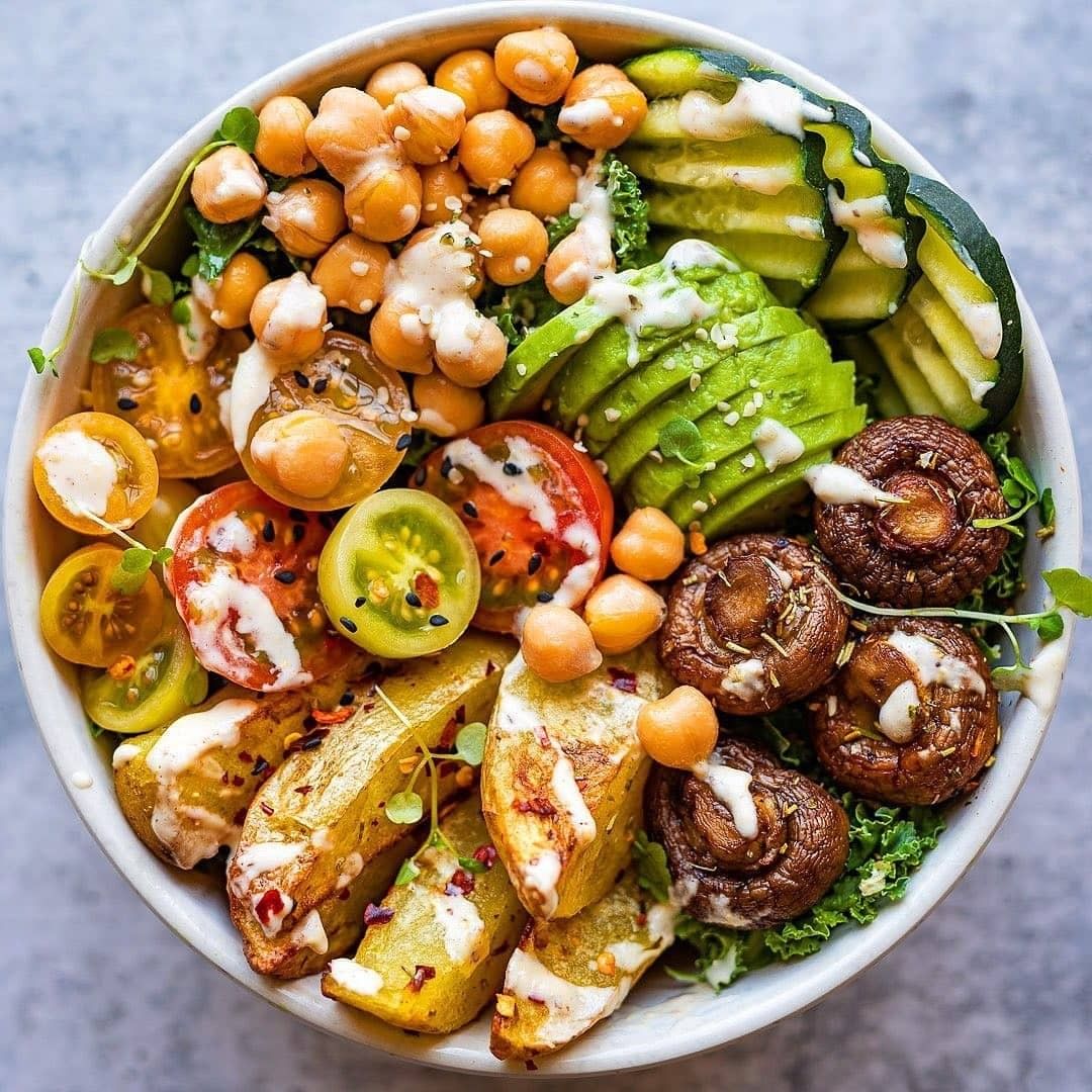 Marinated Mushroom and Kale Salad
