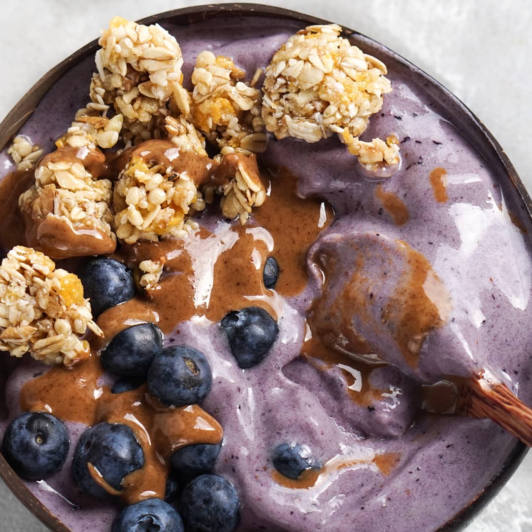 Blueberry Lemon Nice Cream with Bananas
