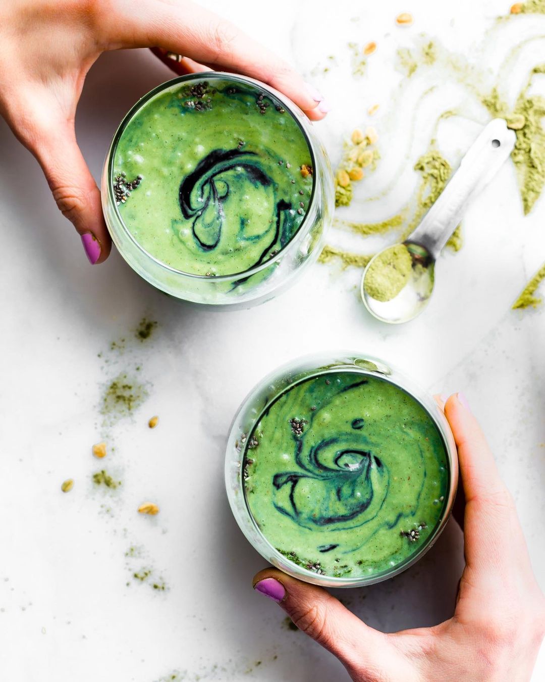 Broccoli Spirulina Green Smoothie