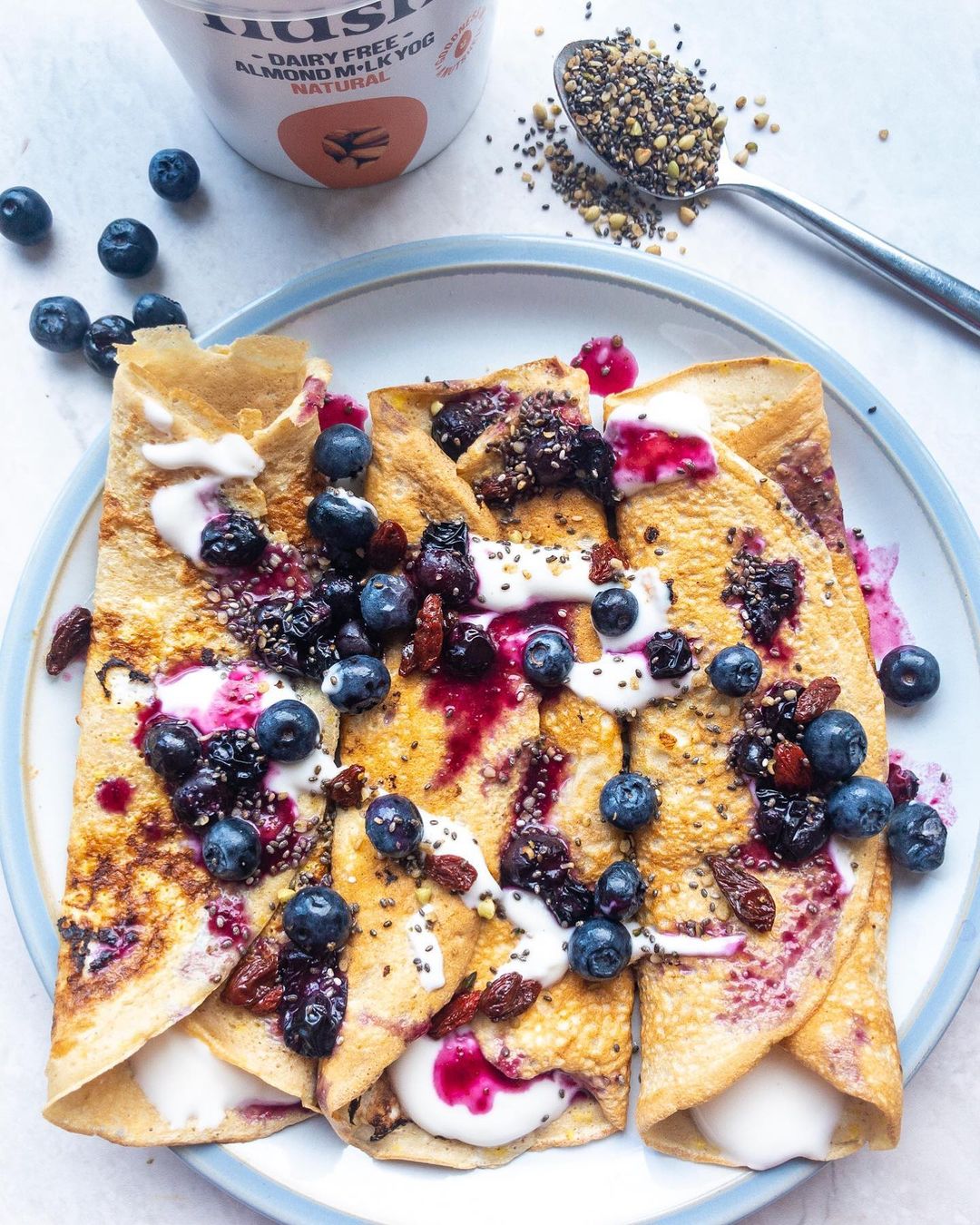 Vegan Buckwheat Crepes with Berries and Syrup