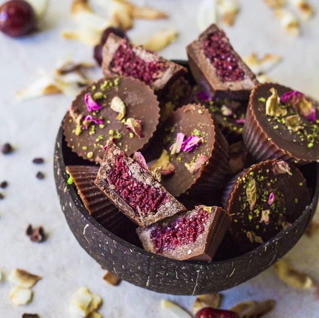 Vegan Cherry Ripe Cups