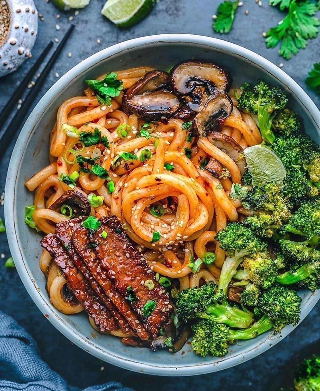 Udon Noodle and Veggie Bowl