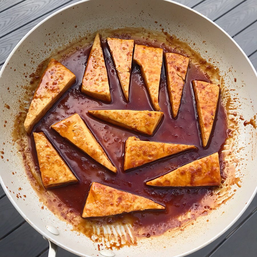 Date Nectar and Ginger Glazed Tofu