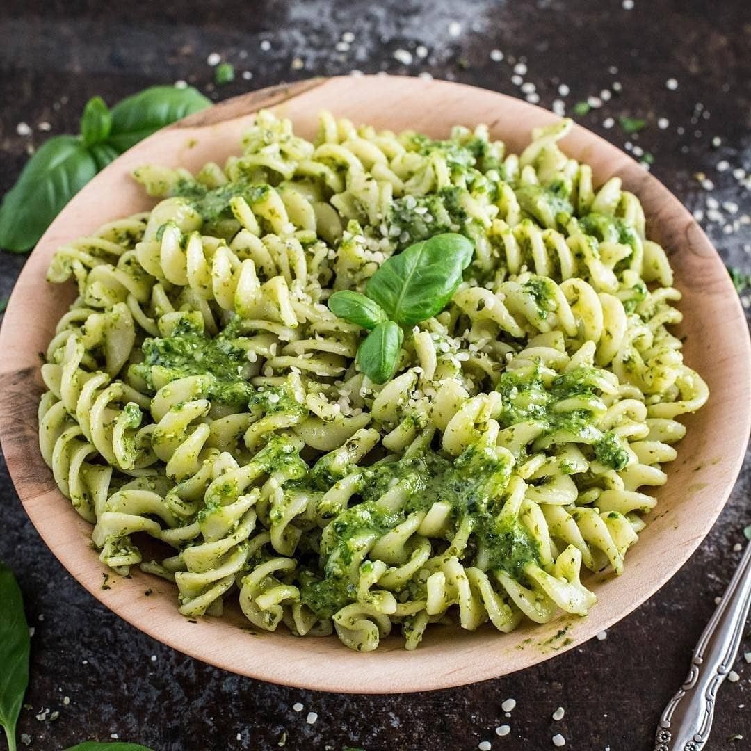 Basil and Hemp Seed Pesto Pasta