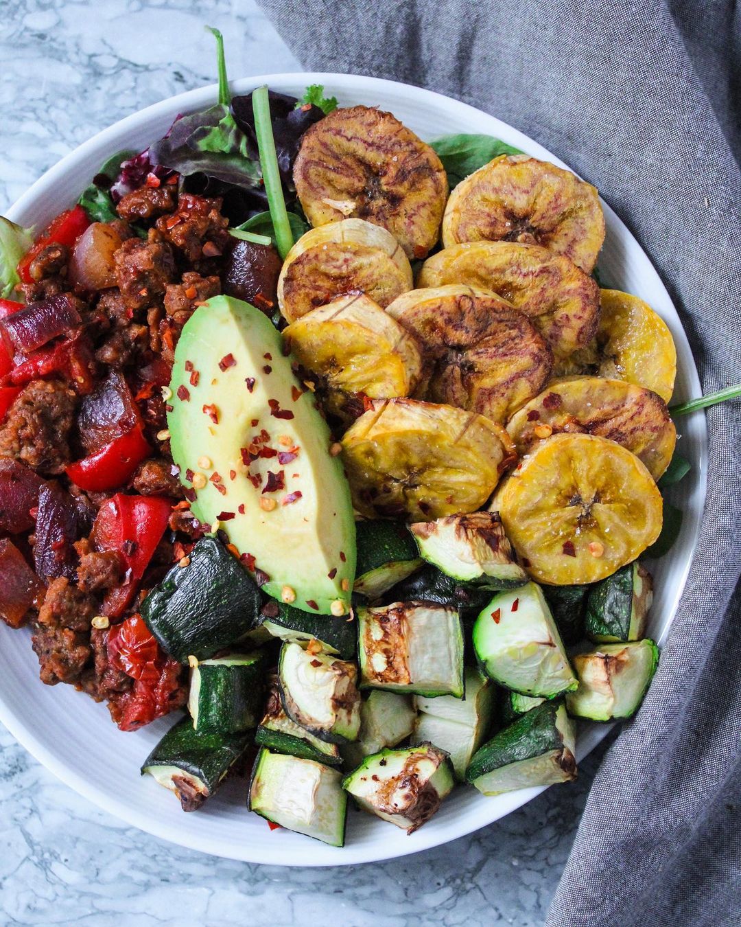 Sautéed Seitan Crumbles with Onions and Peppers