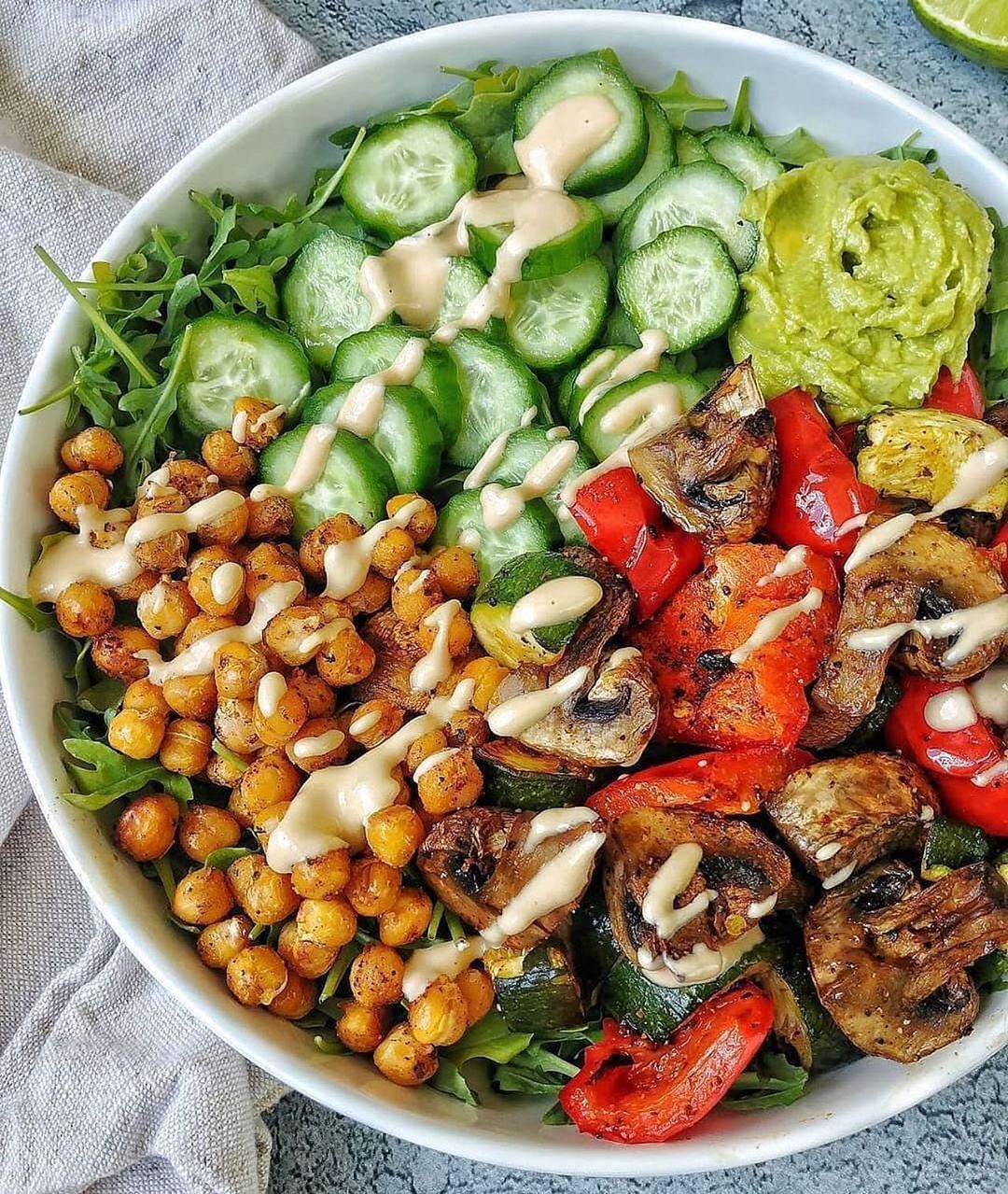 Spiced Roasted Veggie and Chickpea Bowl