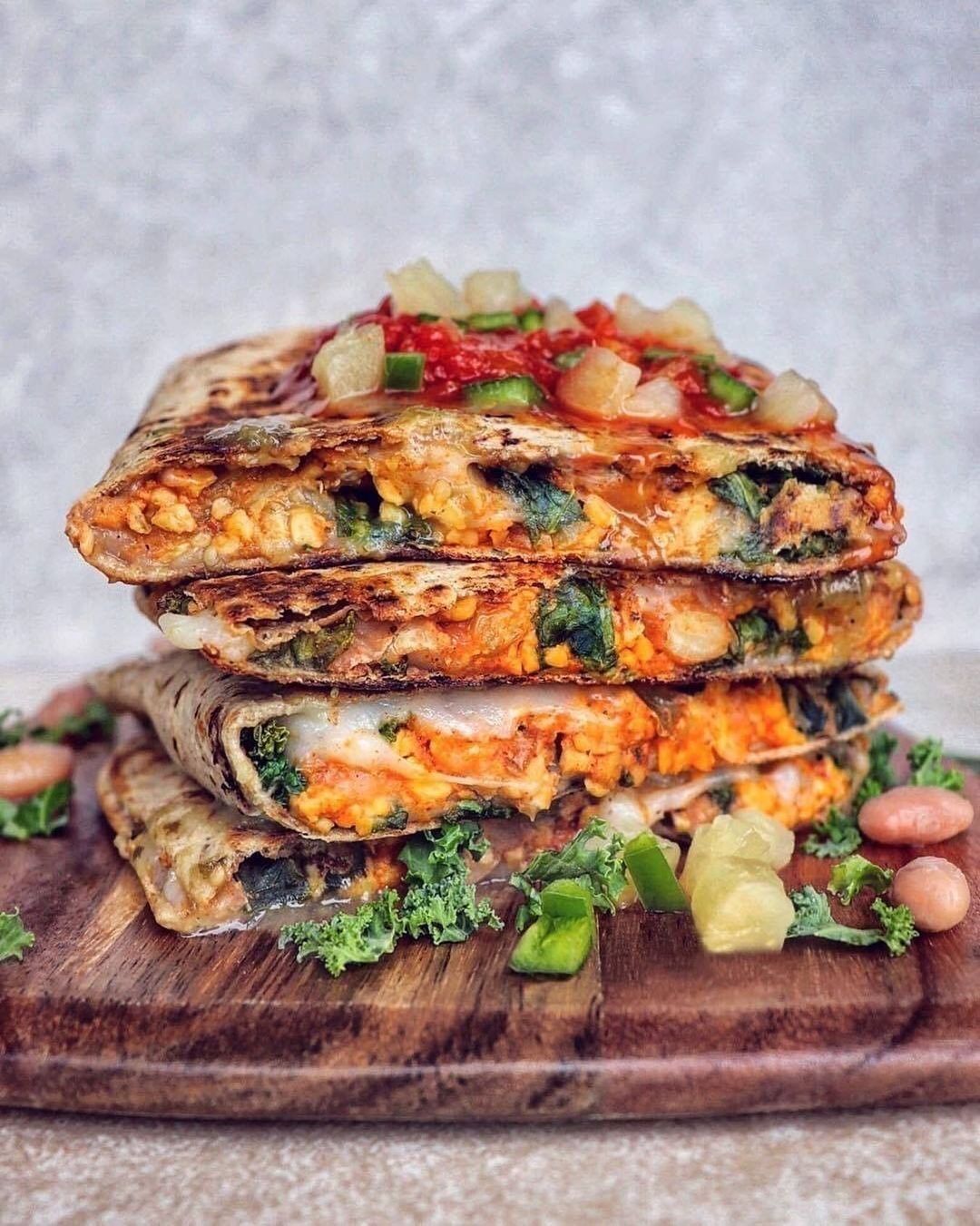 Tempeh and Pineapple Flatbread Melts