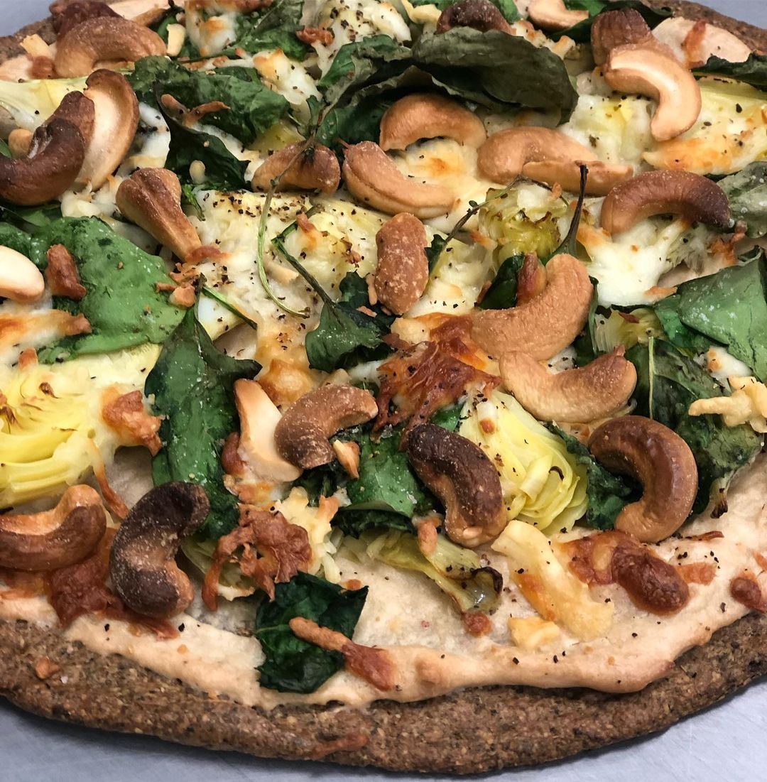 Superseed Spinach and Artichoke Pizza