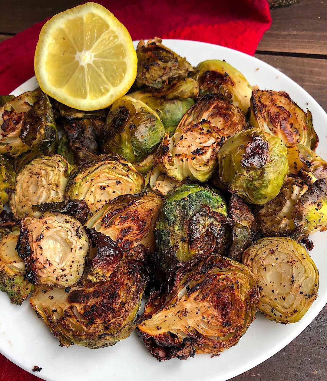 Lemon Garlic Brussels