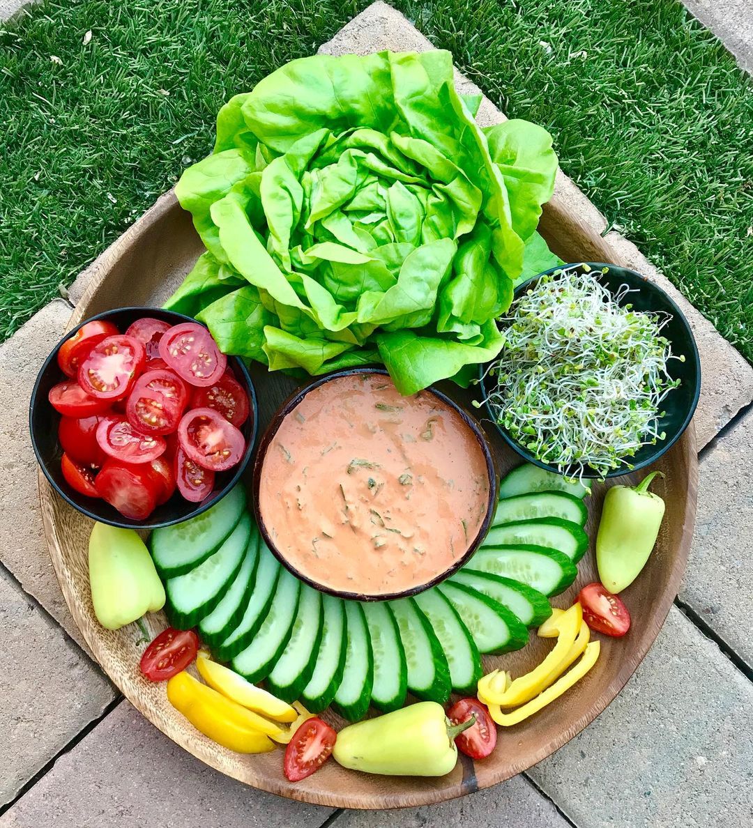 Veggie Platter with Smoky Tahini Sauce