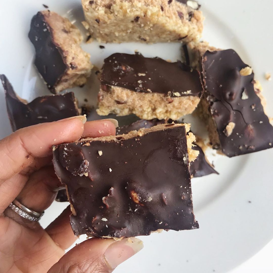 Dark Chocolate Cookie Dough Candy Bars