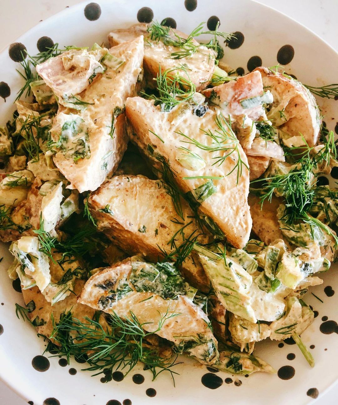 Roasted Potato Salad with Creamy Dressing