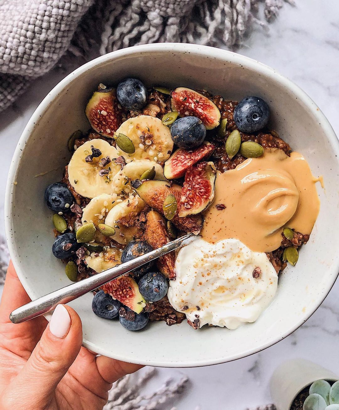 Salted Chocolate Overnight Oats with Figs