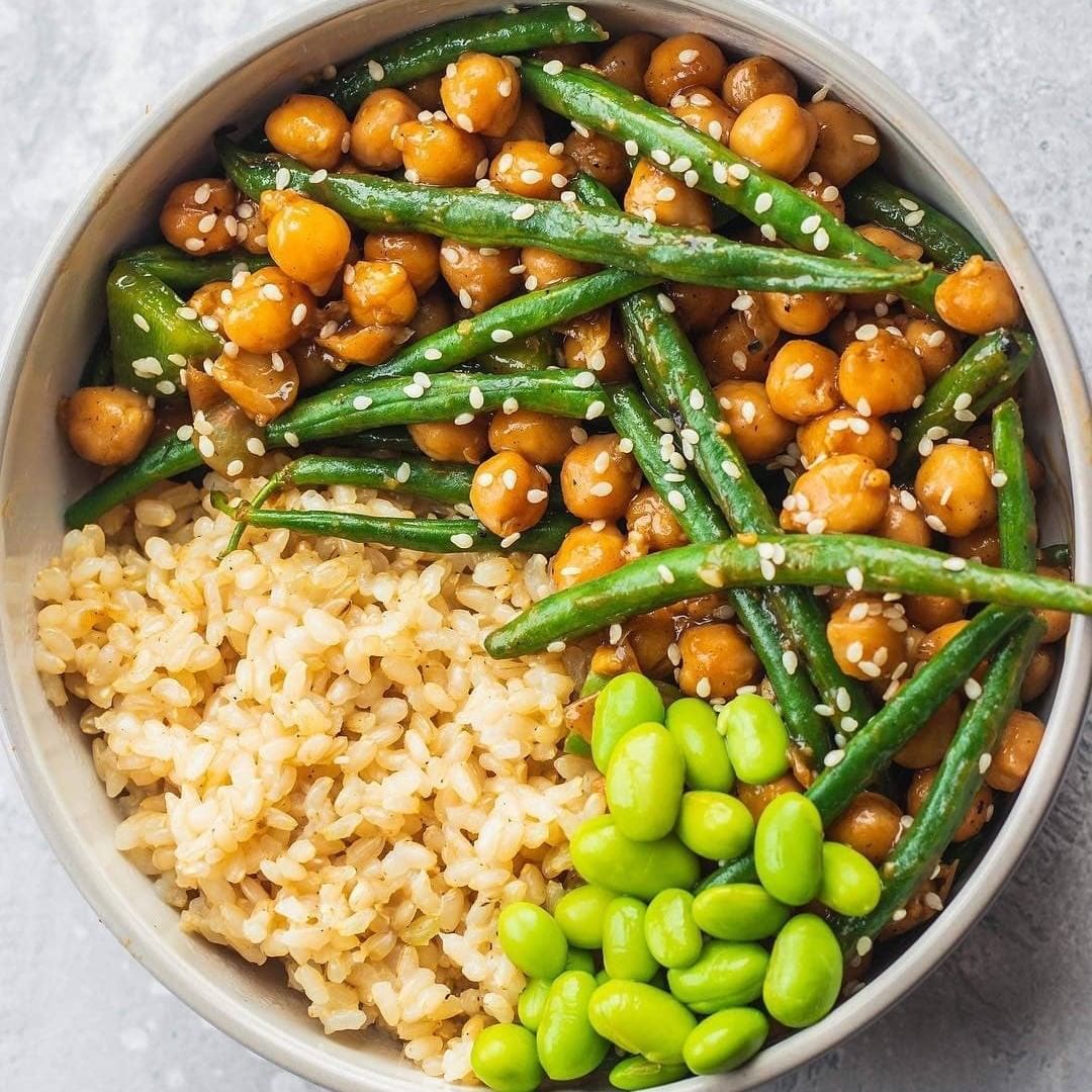 Sweet and Sour Chickpeas and Green Beans