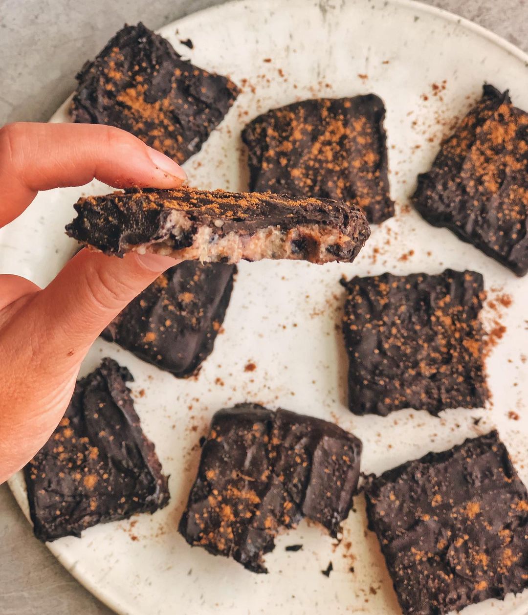Chocolate Coated Fig and Nut Bars