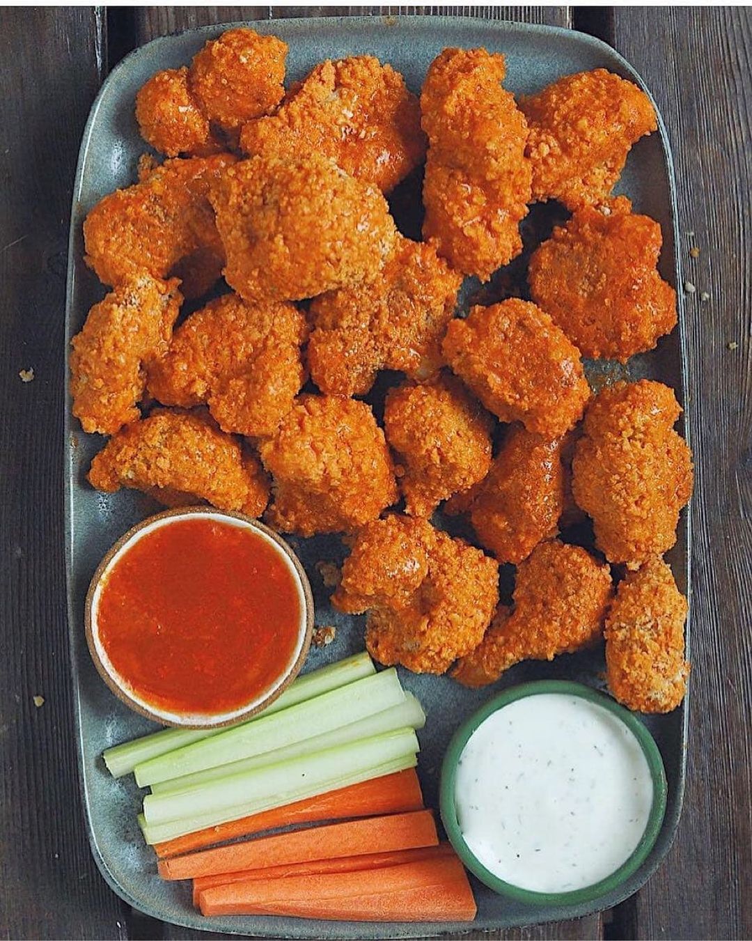 Baked Buffalo Cauliflower Bites