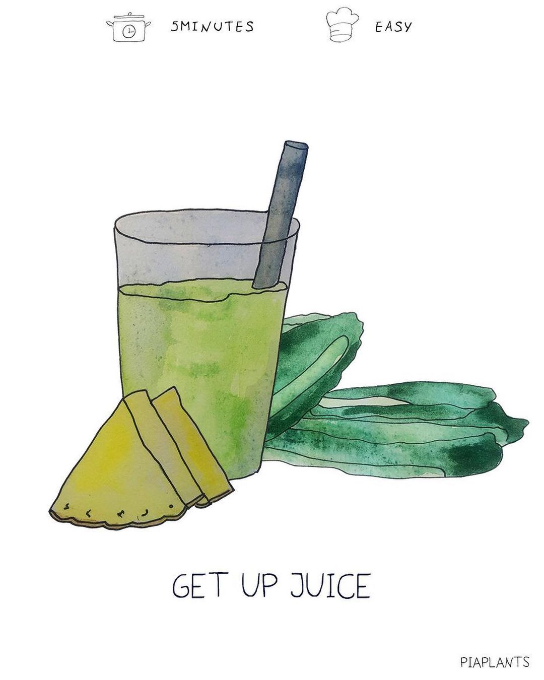 Energizing Green Juice with Fruits and Veggies