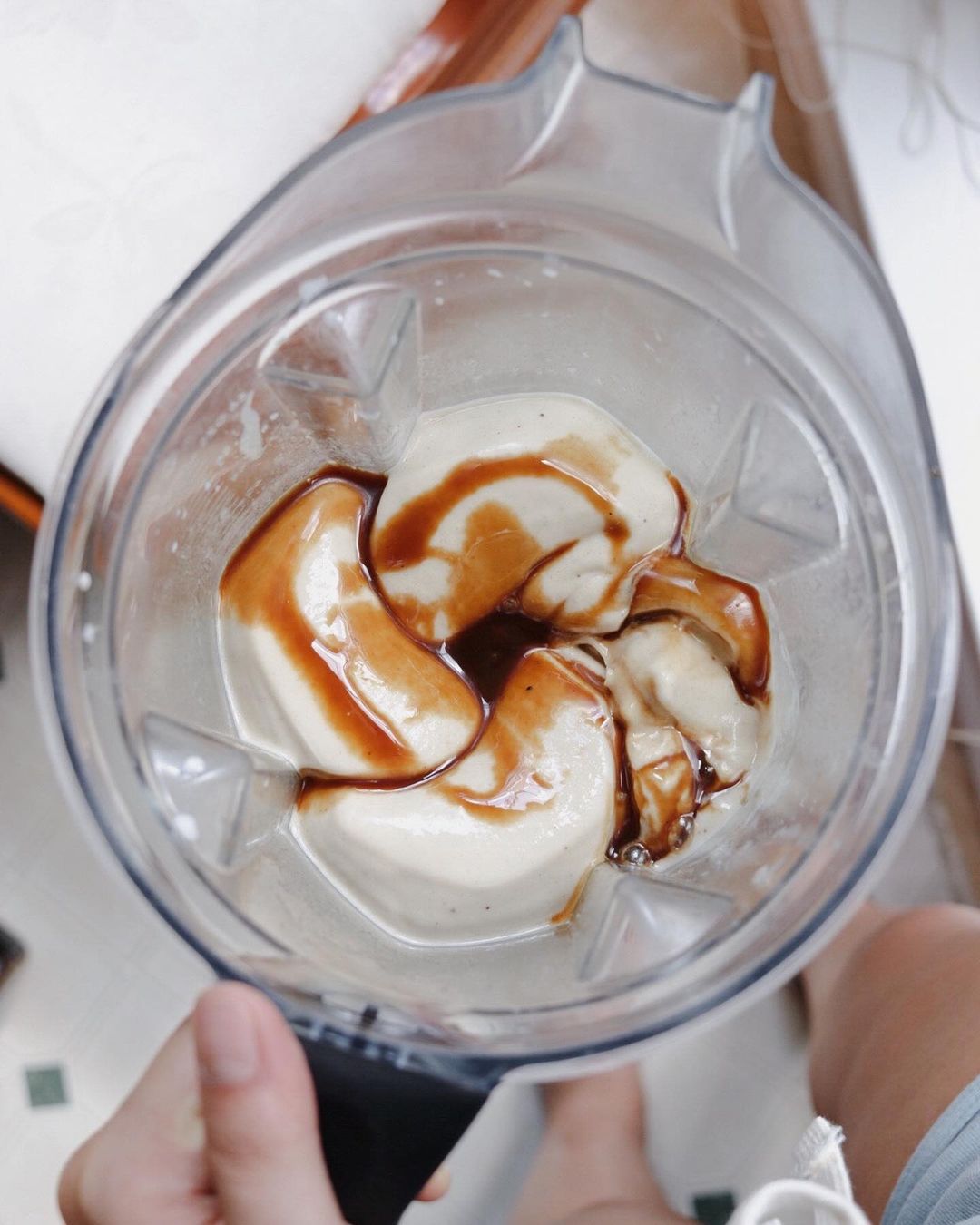 Caramel Banana Swirl Nice Cream