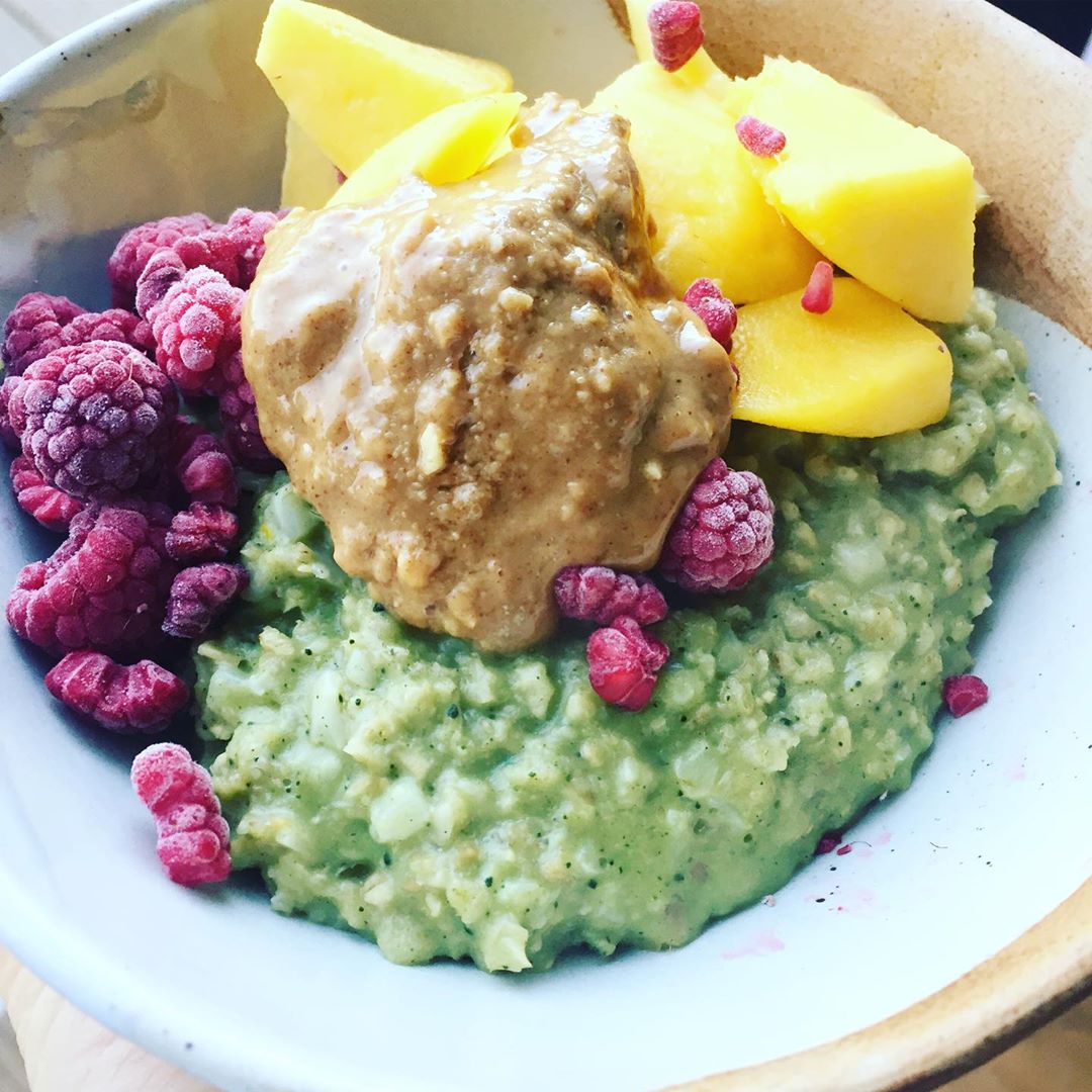 Matcha Cauliflower Oats Energy Breakfast Bowl