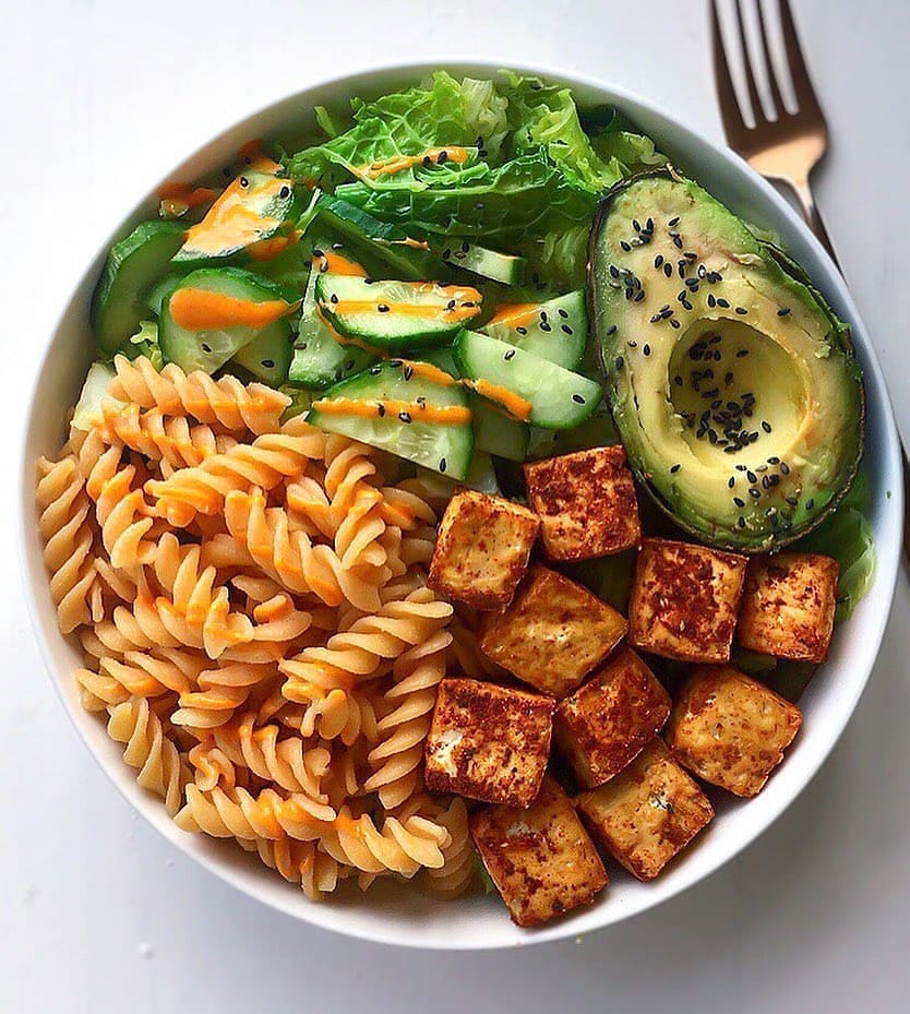 Red Lentil Pasta Bowl