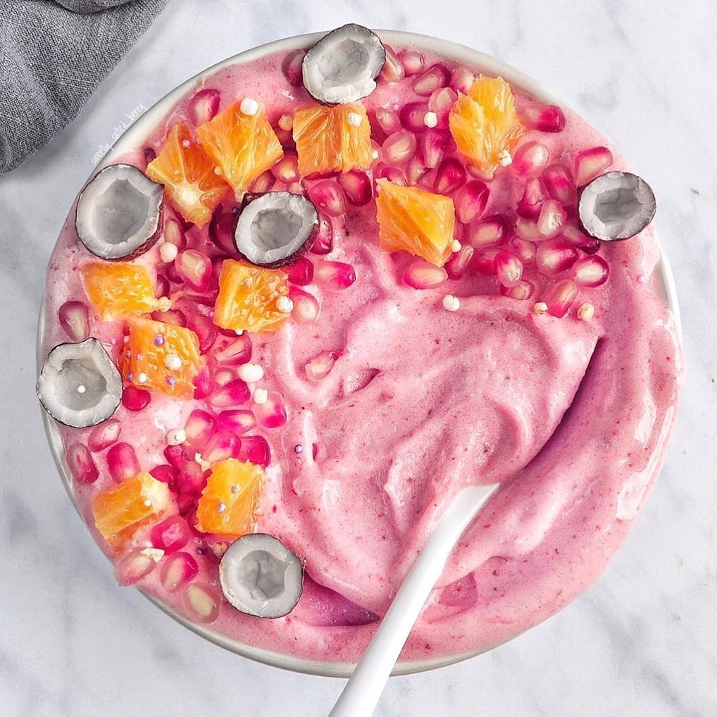 Refreshing Pink Heaven Banana Strawberry Smoothie