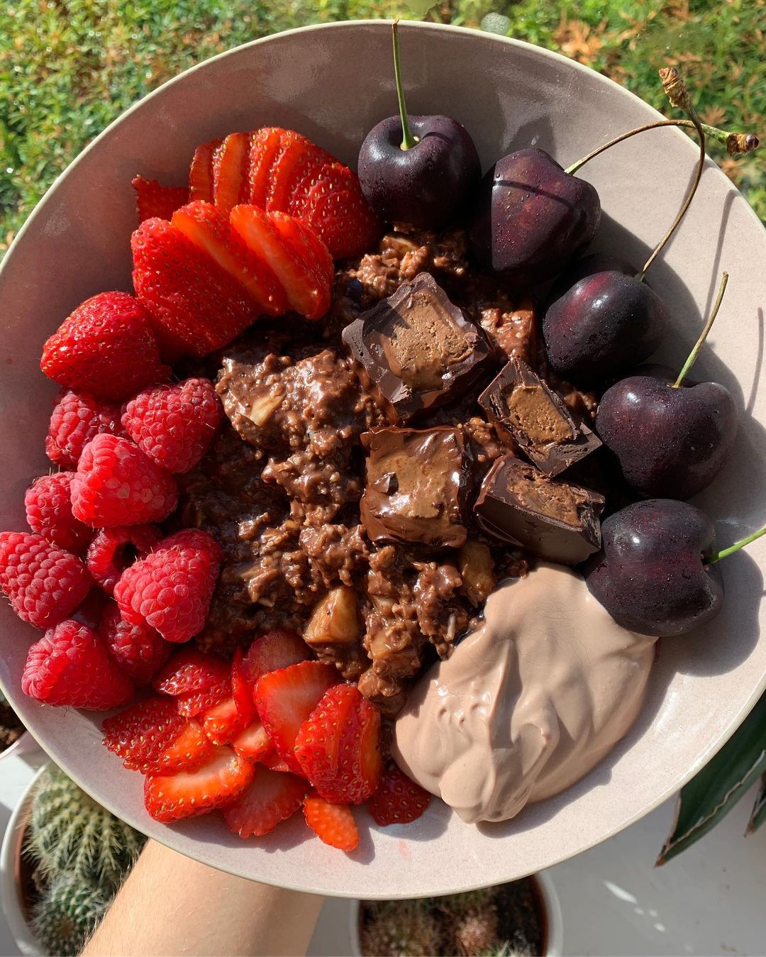 Triple Chocolate Black Forest Porridge