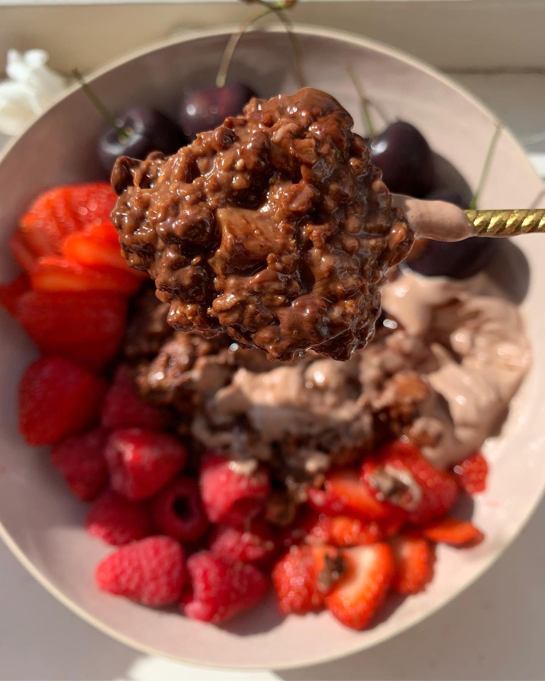 Triple Chocolate Black Forest Porridge