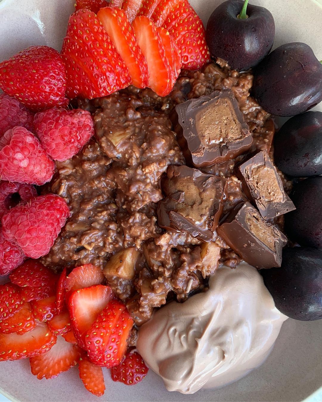 Triple Chocolate Black Forest Porridge