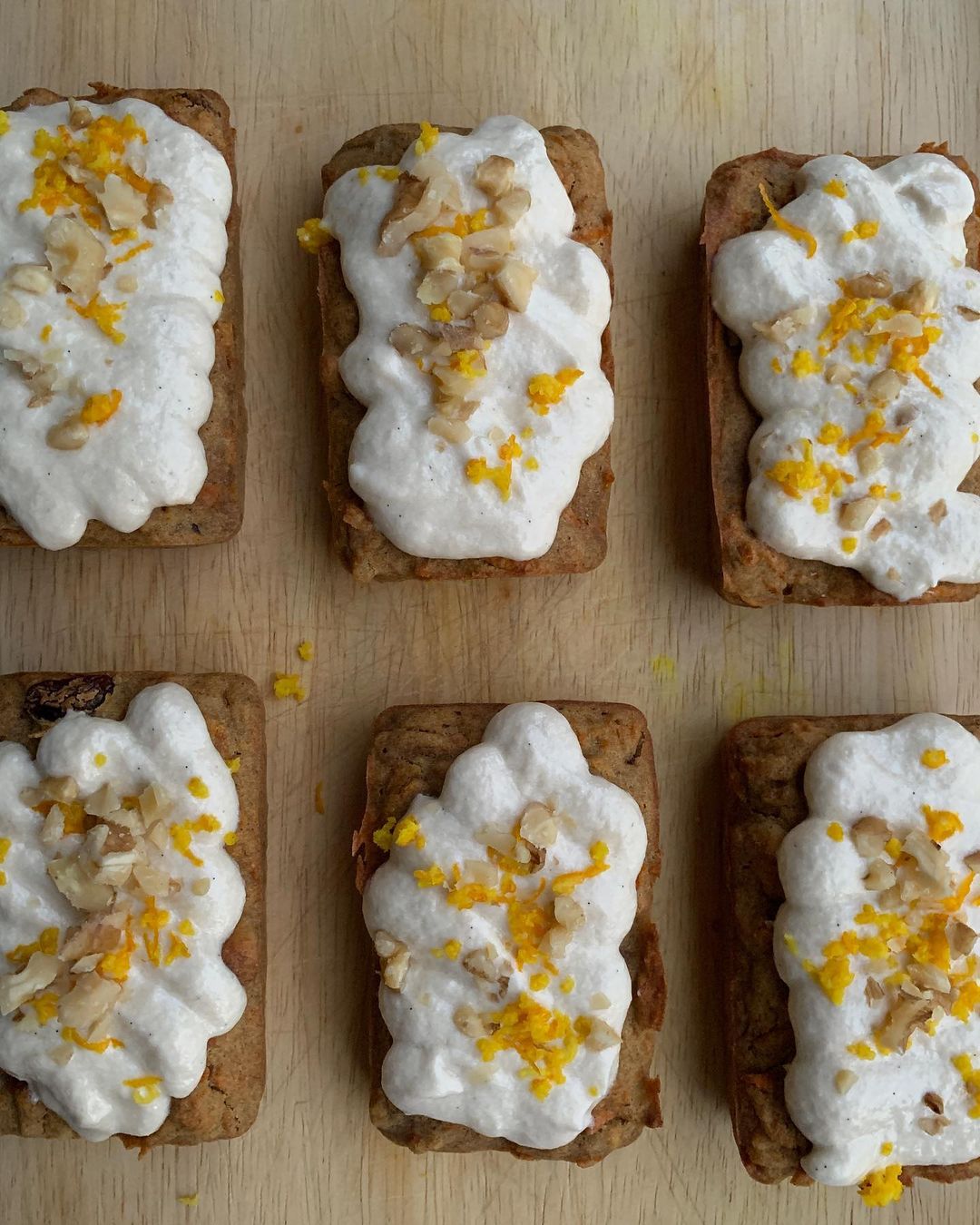Mini Vegan Carrot Cakes with Cream Cheese Frosting