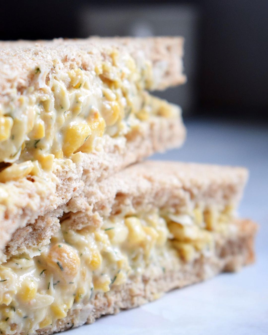 Vegan Chickpea Tuna Mayo with Sweetcorn