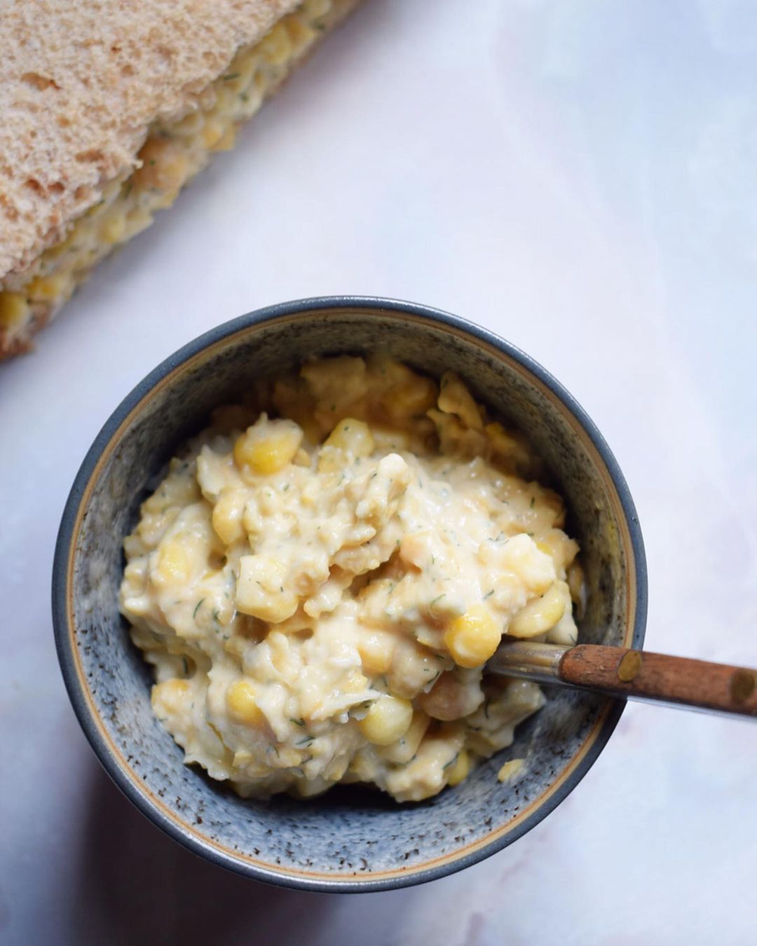 Vegan Chickpea Tuna Mayo with Sweetcorn
