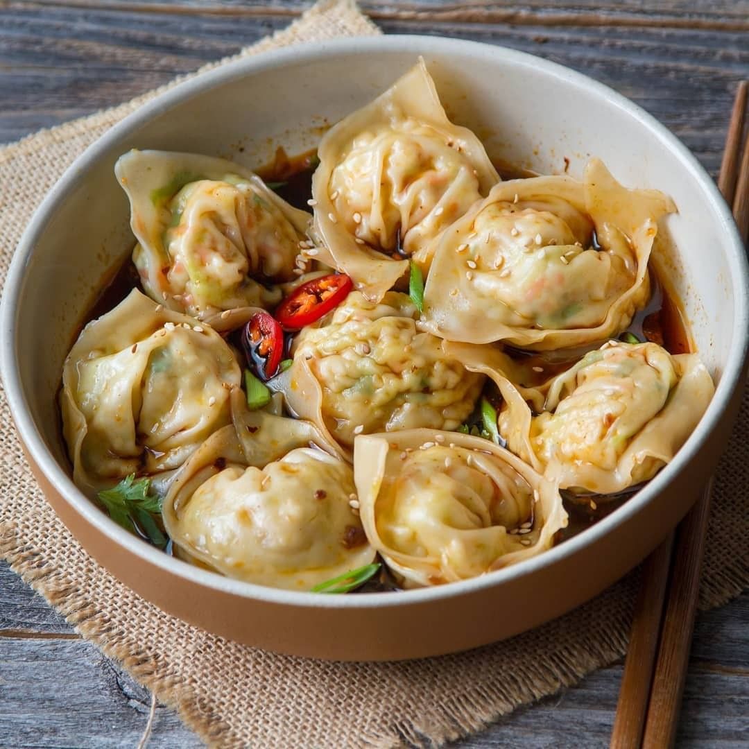 Homemade Chili Oil Dumplings